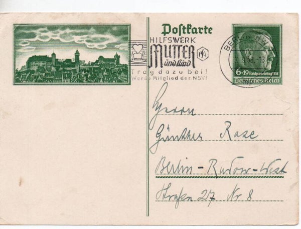 Deutsches Reich Ganzsache P272 gelaufen/ o