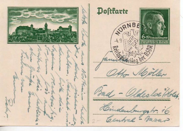 Deutsches Reich Ganzsache P272 mit SST gelaufen/ o