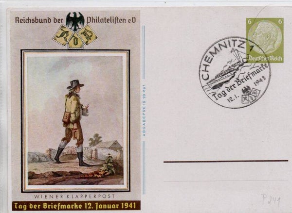 Deutsches Reich Ganzsache P241 mit SST gestempelt/ o