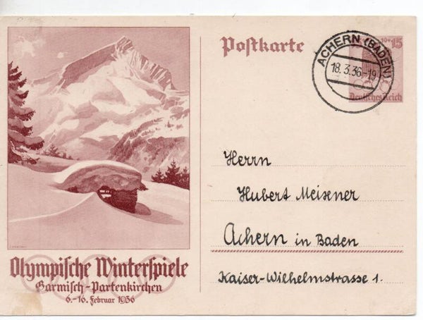 Deutsches Reich Ganzsache P258 gelaufen/ o