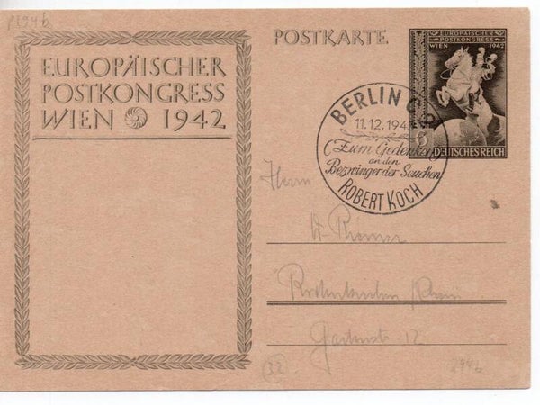 Deutsches Reich Ganzsache P294b mit SST gelaufen/ o