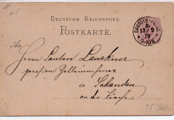 Deutsches Reich Ganzsache P5 I/02 gelaufen/ o