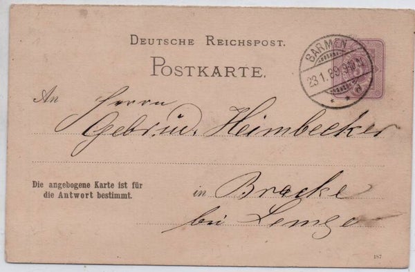 Deutsches Reich Ganzsache P13 F/02 B gelaufen/ o