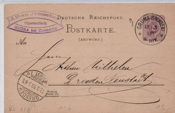 Deutsches Reich Ganzsache P19 A gelaufen/ o