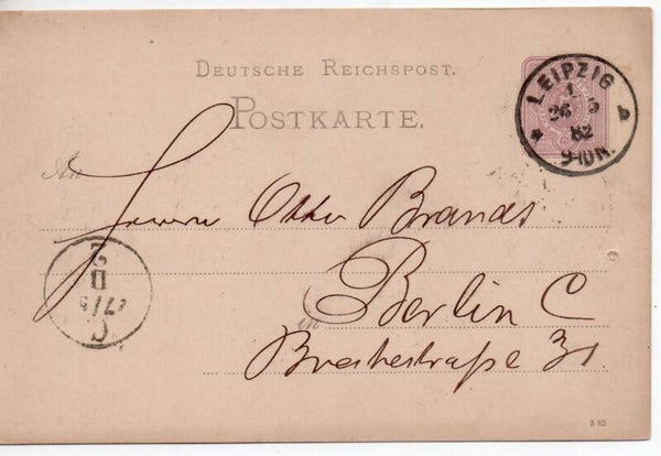Deutsches Reich Ganzsache P12/01 A gelaufen/ o