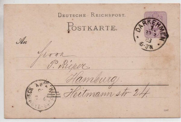 Deutsches Reich Ganzsache P18I gelaufen/ o