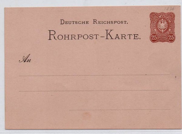 Deutsches Reich Ganzsache Rohrpost RP2 ungebraucht/ *