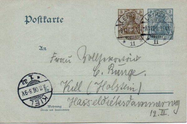 Deutsches Reich Ganzsache P70X gelaufen/ o