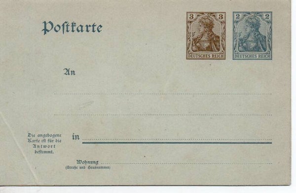 Deutsches Reich Ganzsache P72 ungebraucht/ *