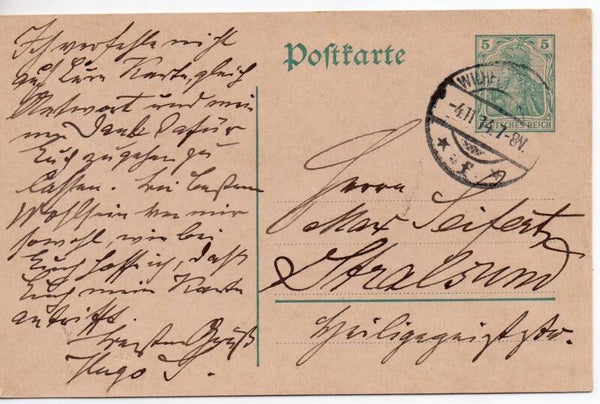 Deutsches Reich Ganzsache P96 gelaufen/ o
