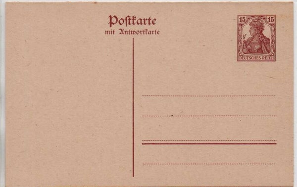 Deutsches Reich Ganzsache P117 F+A ungebraucht/ *