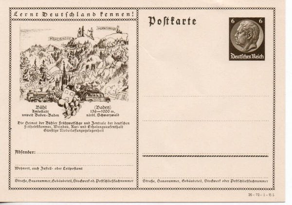 Deutsches Reich Bildpostkarte P236/ 36-72-1-B5 ungebraucht/ *