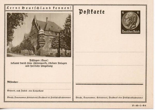 Deutsches Reich Bildpostkarte P236/ 37-83-1-B6 ungebraucht/ *