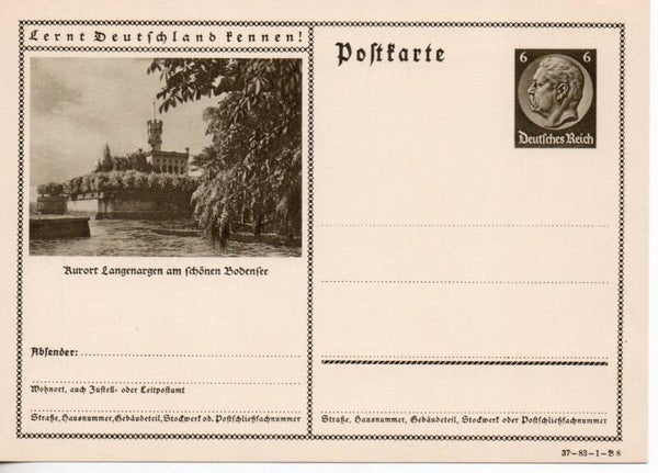 Deutsches Reich Bildpostkarte P236/ 37-83-1-B8 ungebraucht/ *