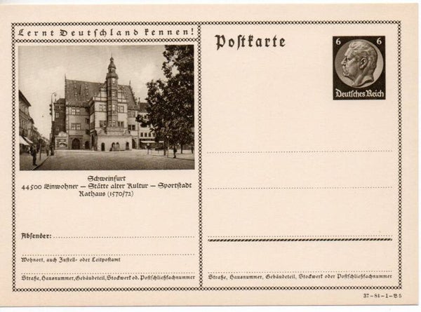 Deutsches Reich Bildpostkarte P236/ 37-84-1-B5 ungebraucht/ *