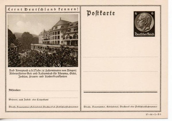 Deutsches Reich Bildpostkarte P236/ 37-84-1-B6 ungebraucht/ *
