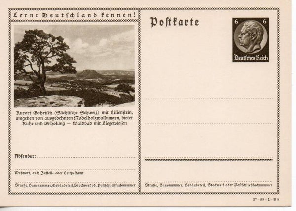 Deutsches Reich Bildpostkarte P236/ 37-89-1-B8 ungebraucht/ *