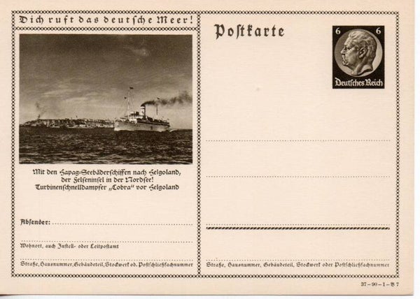 Deutsches Reich Bildpostkarte P236/ 37-90-1-B7 ungebraucht/ *