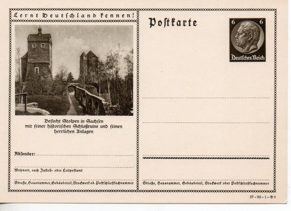 Deutsches Reich Bildpostkarte P236/ 37-93-1-B9 ungebraucht/ *