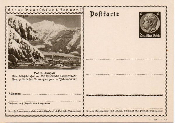Deutsches Reich Bildpostkarte P236/ 37-101a-1-B4 ungebraucht/ *