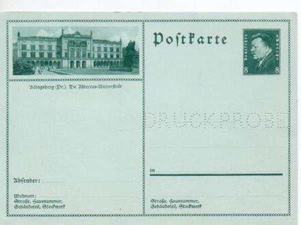 Deutsches Reich Bildpostkarte P189/ 030 Druckprobe ungebraucht *