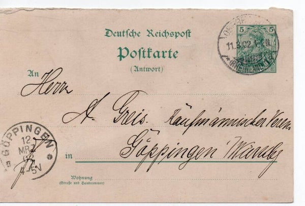 Deutsches Reich Ganzsache Nr. P 47A gelaufen/ o