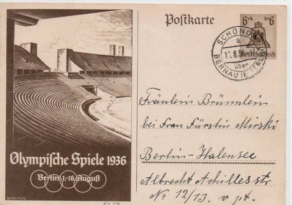 Deutsches Reich Ganzsache Nr. P259 gelaufen/ o