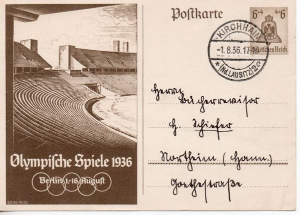 Deutsches Reich Ganzsache Nr. P259 gelaufen/ o