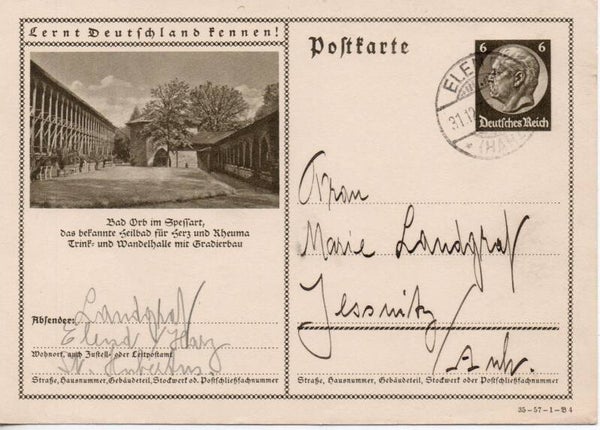 Deutsches Reich Bildpostkarte P236/ 35-57-1-B4 gelaufen/ o