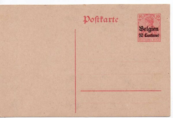 Deutsches Reich Besetzung Ganzsache Belgien Nr. P2 ungebraucht/ *