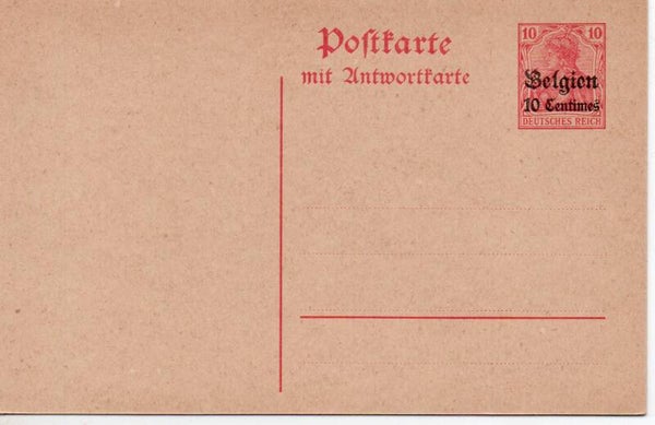 Deutsches Reich Besetzung Ganzsache Belgien Nr. P5 ungebraucht/ *