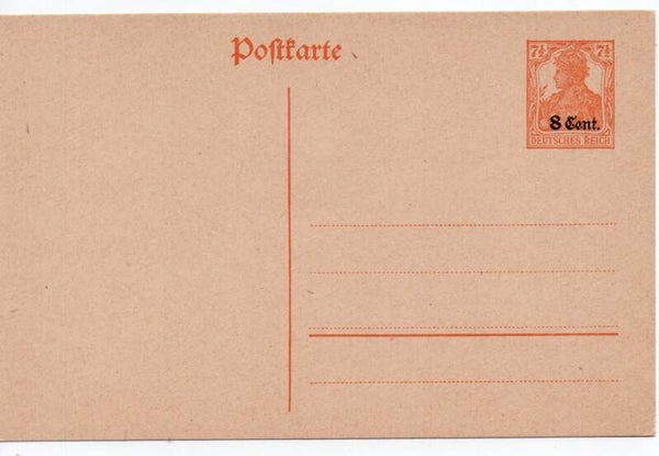 Deutsches Reich Besetzung Ganzsache Etappe West Nr. P2 ungebraucht/ *