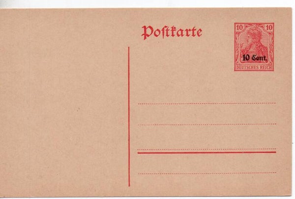 Deutsches Reich Besetzung Ganzsache Etappe West Nr. P1 ungebraucht/ *