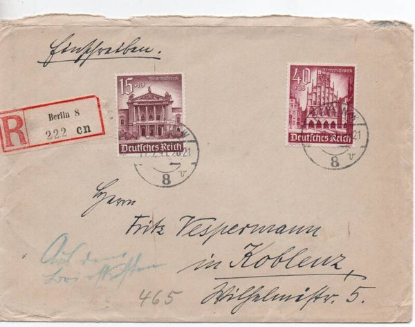 Deutsches Reich Brief mit Nr. 757 und 759 gelaufen/ o