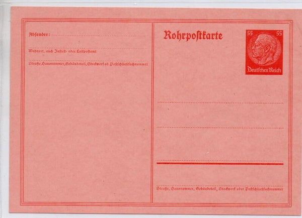 Deutsches Reich Ganzsache Rohrpost Nr. RP25 ungberaucht/ *