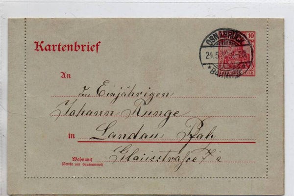 Deutsches Reich Ganzsache Nr. K14a gestempelt/ o
