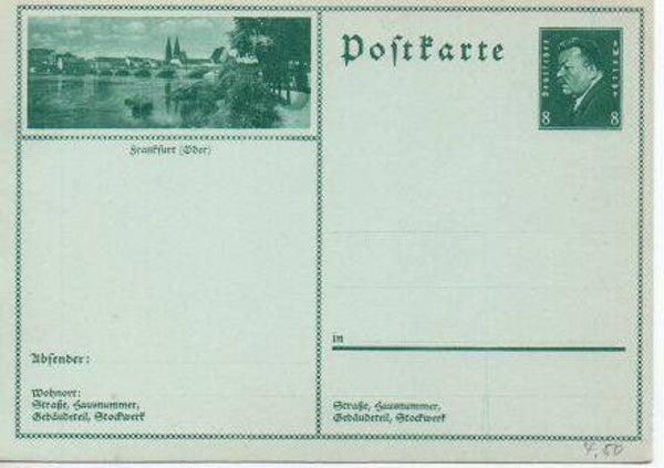Deutsches Reich Bildpostkarte P189/ 020 ungebraucht/ *