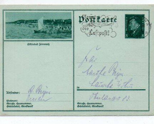 Deutsches Reich Bildpostkarte P189/ 060 gelaufen/ o