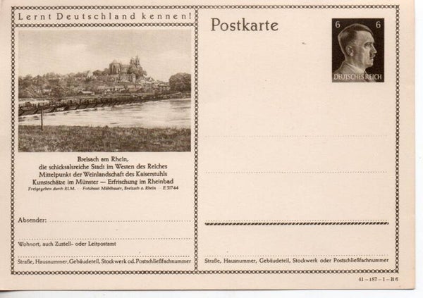 Deutsches Reich Bildpostkarte P304/ 41-187-1-B6 ungebraucht/ *