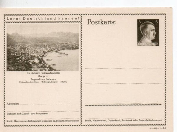 Deutsches Reich Bildpostkarte P304/ 41-189-1-B3 ungebraucht/ *
