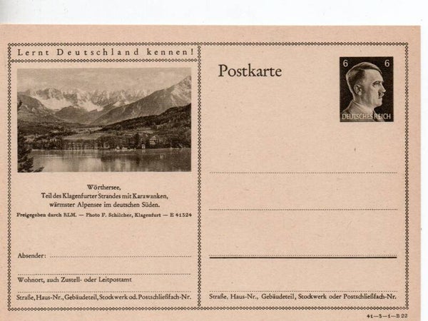 Deutsches Reich Bildpostkarte P305/ 41-3-1-B22 ungebraucht/ *
