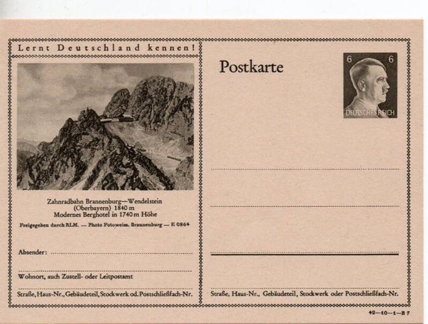 Deutsches Reich Bildpostkarte P305/ 42-10-1-B7 ungebraucht/ *