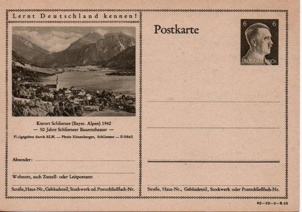 Deutsches Reich Bildpostkarte P305/ 42-10-1-B10 ungebraucht/ *