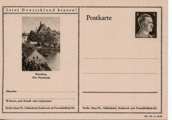 Deutsches Reich Bildpostkarte P305/ 42-10-1-B22 ungebraucht/ *