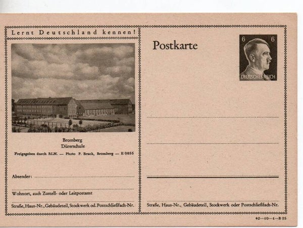 Deutsches Reich Bildpostkarte P305/ 42-10-1-B25 ungebraucht/ *