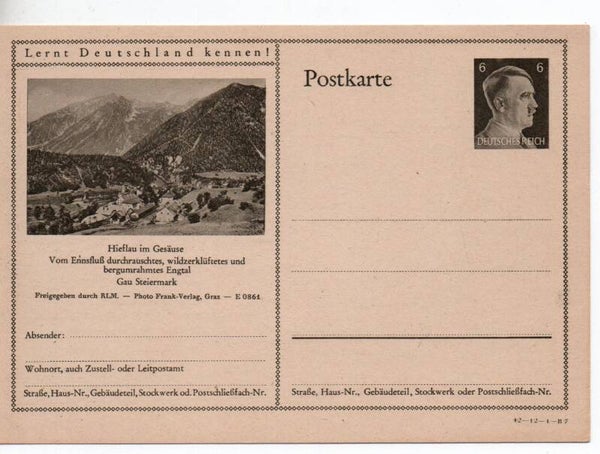 Deutsches Reich Bildpostkarte P305/ 42-12-1-B7 ungebraucht/ *