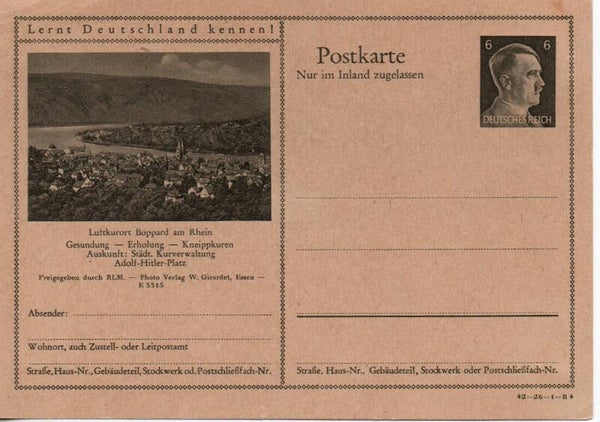 Deutsches Reich Bildpostkarte P307/ 42-26-1-B4 ungebraucht/ *