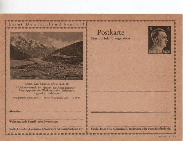 Deutsches Reich Bildpostkarte P307/ 42-15-1-B7 ungebraucht/ *