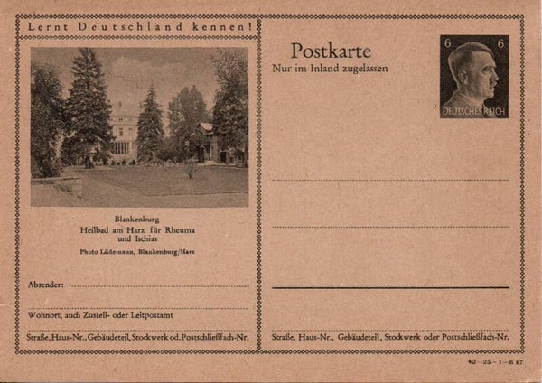 Deutsches Reich Bildpostkarte P307/ 42-25-1-B17 ungebraucht/ *