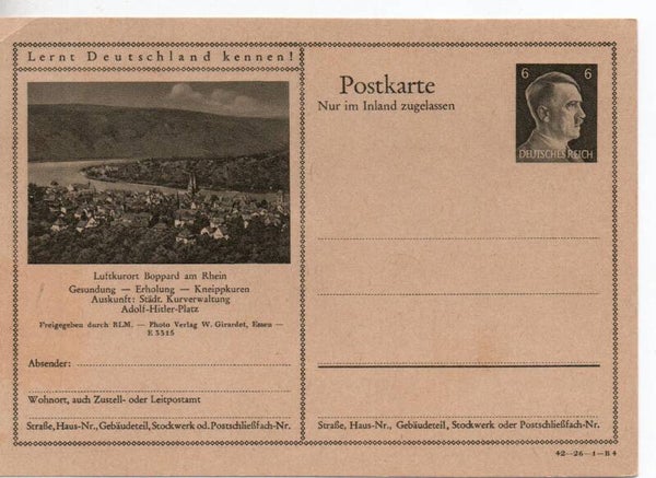 Deutsches Reich Bildpostkarte P307/ 42-26-1-B4 ungebraucht/ *